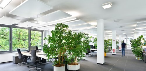 Innenansicht beispielhafte Bürofläche Campus Marienberg 